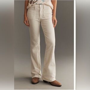 ANTHROPOLOGIE | Pilcro | Cream Boot Cut Corduroy Pants | 33